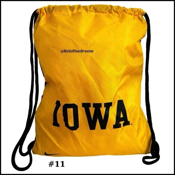 NIKE Drawstring Iowa Hawkeyes Gym Bag Backpack $39 - Picture 1 of 9